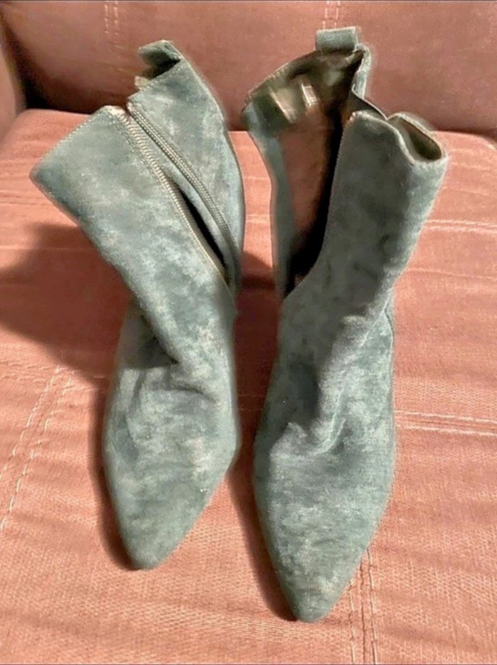 Aldo Pointed Toe Ankle Boots in Green